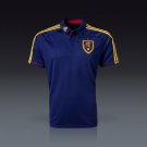 Adidas RSL Real Salt Lake POLO SHIRT CLIMALITE TOP JERSEY MD M FORMOTION BLUE