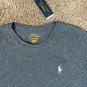 Polo Ralph Lauren Womens SMALL Crewneck Pony Logo Tee GREY HEATHER PERFECT CREW