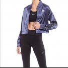 New Nike Air CV8582-557 Women's Satin Track Jacket  Size MEDIUM M Purple BLUE