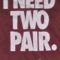 NEW NIKE I NEED TWO PAIR TEE T SHIRT TOP LARGE L STANDARD FIT PURPLE GREY GRAY 2