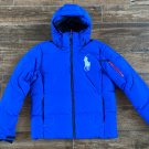 NWT Polo Ralph Lauren Men’s  Big Pony Hooded Down Puffer Jacket Blue White NEW