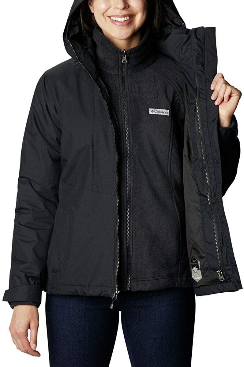 Columbia Women's Ruby River Interchange Jacket 3 IN 1 BLACK XL NEW $220.00