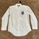 NEW Womens Polo Ralph Lauren Buttondown Oxford Shirt CREST PATCH Logo $99 6