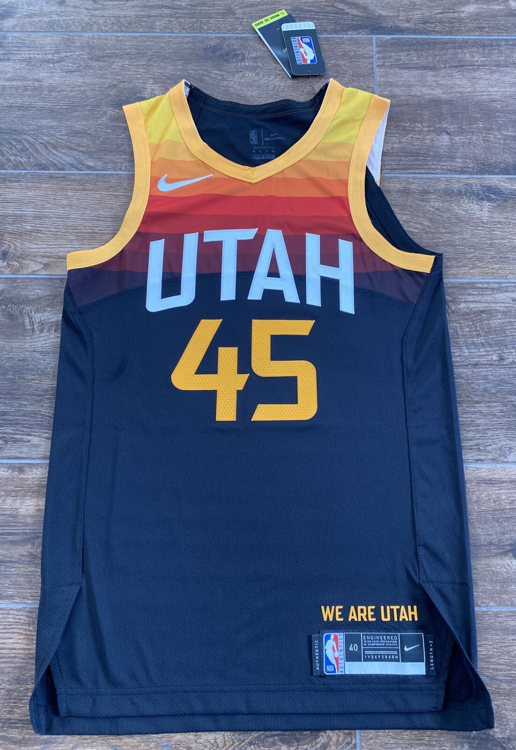 Donovan Mitchell Authentic Jersey Nike Utah Jazz City Edition Dark Mode SMALL 40