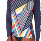 NAUTICA WOMENS M MEDIUM Overboard UPF 30+ Long Sleeve Rashguard NEW SWIM SHIRT