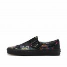 DBB7 New Vans Womens Classic Slip ON Festival Satin Black Black Size 5.5 6 8 9.5