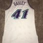 THURL BAILEY HOME WHITE UTAH JAZZ GAME USED WORN JERSEY 48 +4 1998-99 CHAMPION