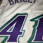 THURL BAILEY HOME WHITE UTAH JAZZ GAME USED WORN JERSEY 48 +4 1998-99 CHAMPION