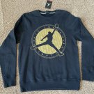 Jordan Mens L Jumpman Flight Club Classic Fit Sweatshirt 585544-010 BLACK GOLD l