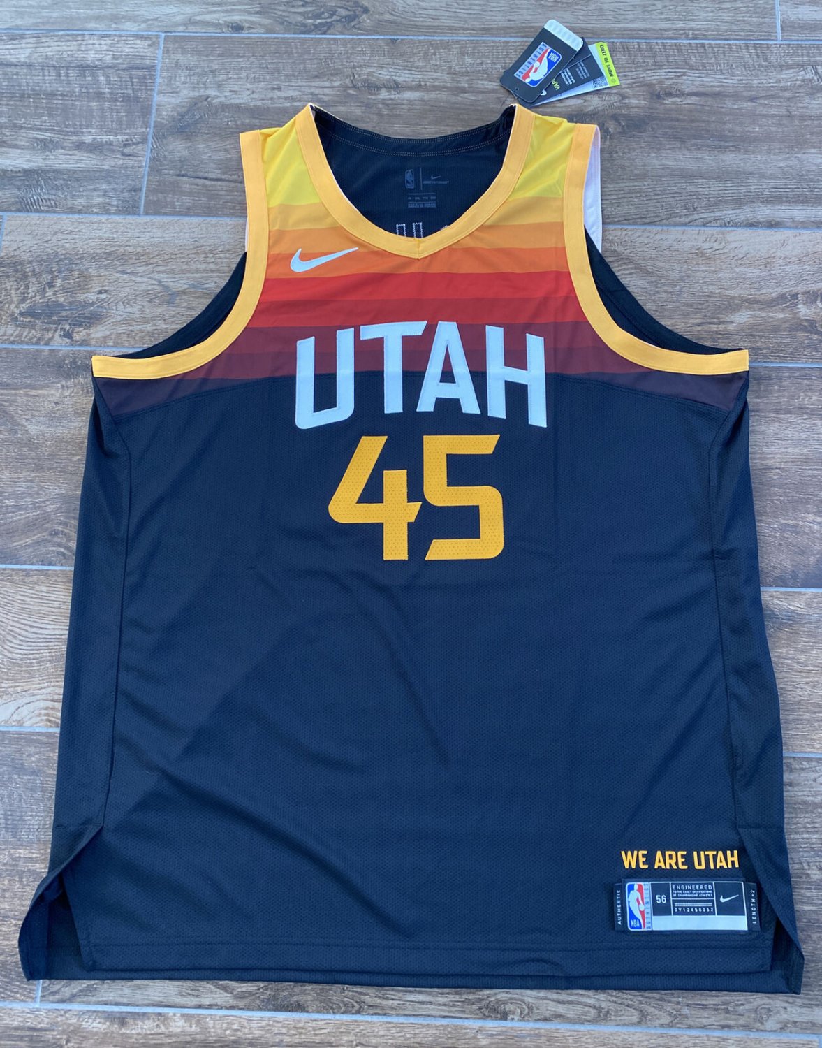 Donovan Mitchell Authentic Jersey Nike Utah Jazz City Edition Dark Mode XXL 56