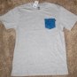 New Vans Off the Wall Mens Geometric Pocket Short Tee Top Grey NWT Medium M XL