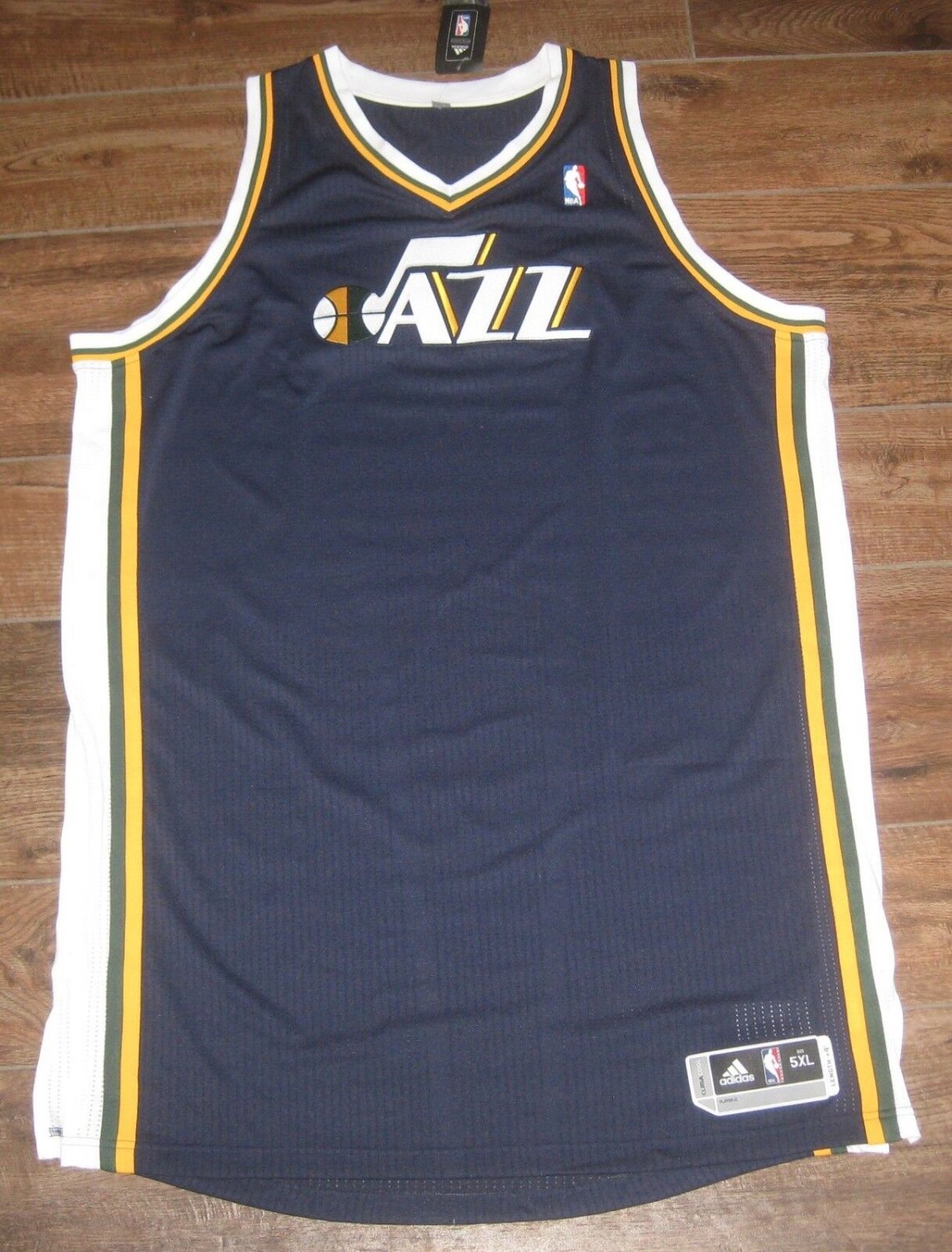NEW ADIDAS UTAH JAZZ PRO CUT NBA JERSEY BLANK BLUE AUTHENTIC SIZE 3XL +4 3X