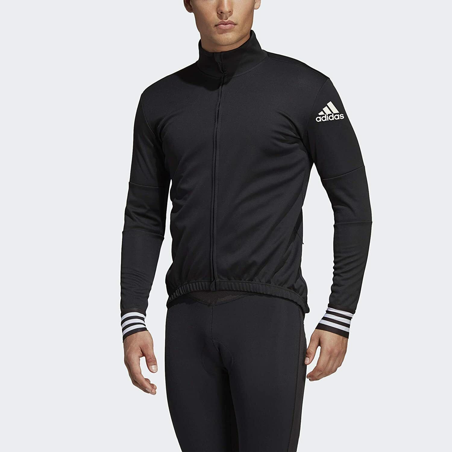 NWT ADIDAS ADISTAR OVER LONG SLEEVE CYCLING JERSEY S OR M CW7727 Black $225