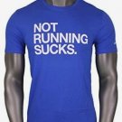 NIKE NOT RUNNING SUCKS KENTUCKY BLUE TEE T SHIRT XL 460049 561416 CREW NECK