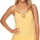 NEW Roxy Women's Romantic Way Tank TOP Shirt XS X-Small Buff Yellow NWT