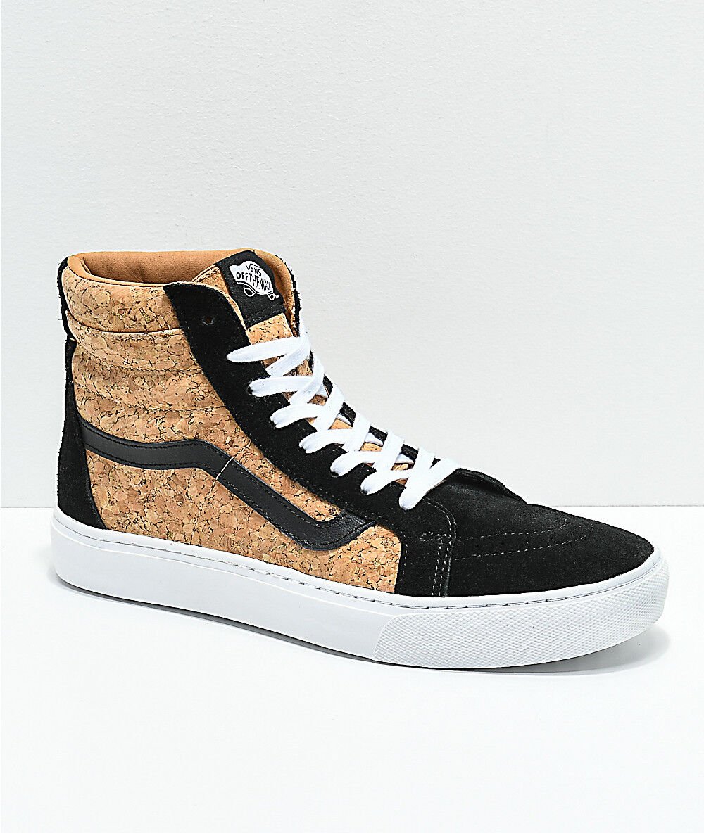 Vans CORK Sk8 hi Pro CUP Tan Black Cork Suede men size 8 8.5 9.5 10 12 RARE