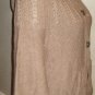 WOMENS BCBG MAX AZRIA SWEATER TAN CAMEL $180 BUTTON UP hooded 3/4 SLEEVE L LARGE
