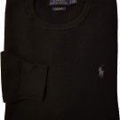 Polo Ralph Lauren Men's Waffle Knit Pima Cotton Crew Neck BLACK Pullover