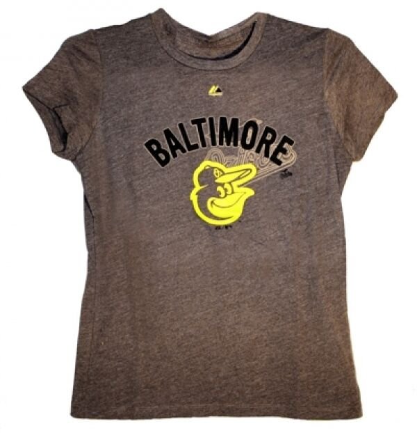 Nike BALTIMORE ORIOLES Women's FALL NEON SHORT SLEEVE T SHIRT NFL L LARGE