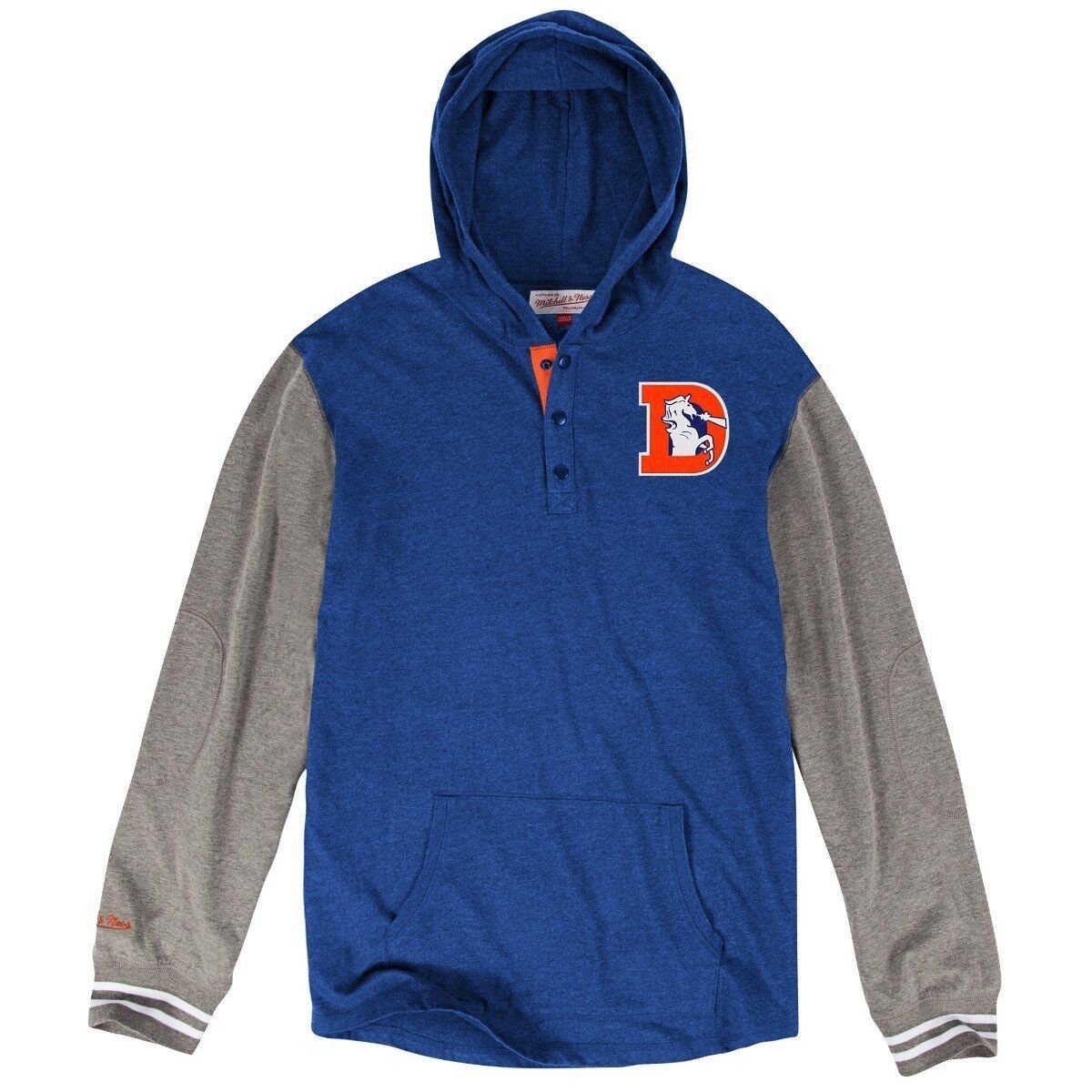 Denver Broncos Mitchell & Ness NFL Mid-Season Long Sleeve Hooded Men's Shirt 3XL