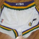 ADRIAN DANTLEY UTAH JAZZ GAME USED WORN SHORTS UNIFORM SIZE 34 WHITE SAND KNIT
