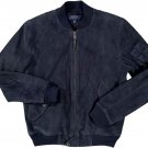 Polo Ralph Lauren Aviator Goat Suede Bomber Jacket Large L Navy Blue BNWT $898