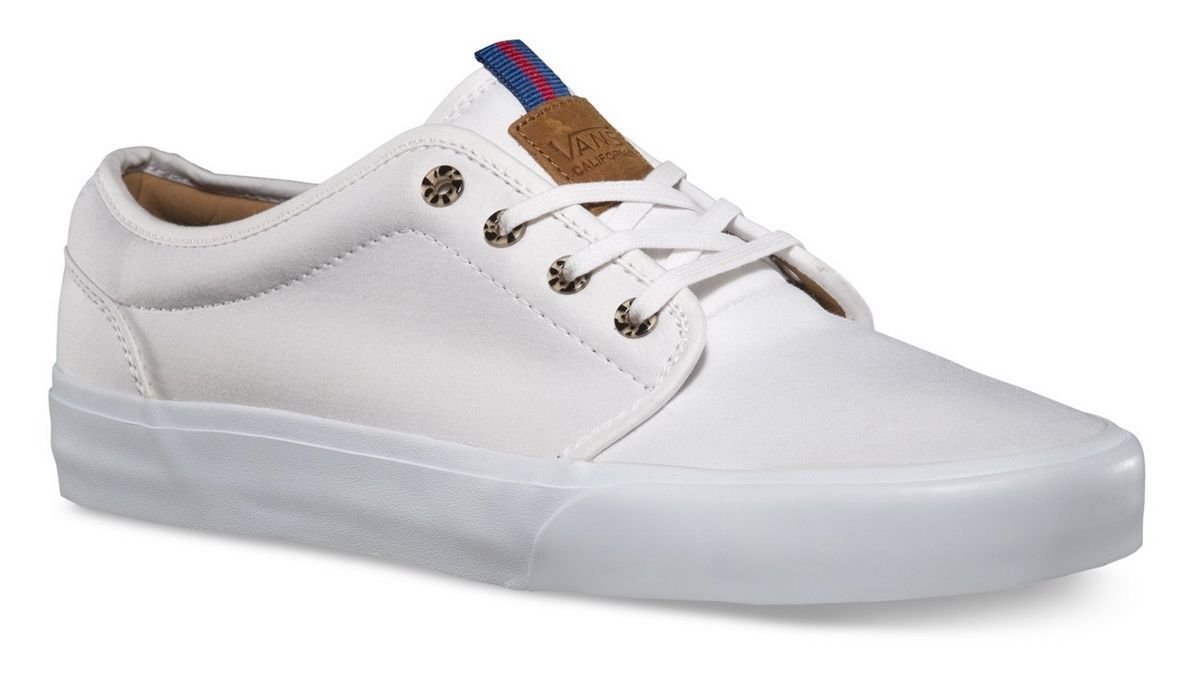 Vans 106 Vulcanized CA Brushed Twill True White Men's Skate Shoes Size 6.5