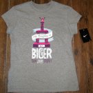 NIKE MY TROPHY IS BIGGER THAN YOUR GRAPHIC TEE T SHIRT TOP YOUTH GIRLS M GREY