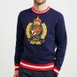 POLO Ralph Lauren Crest Navy Blue Fleece Crewneck Sweatshirt Sz 2XB 3XB NEW $168