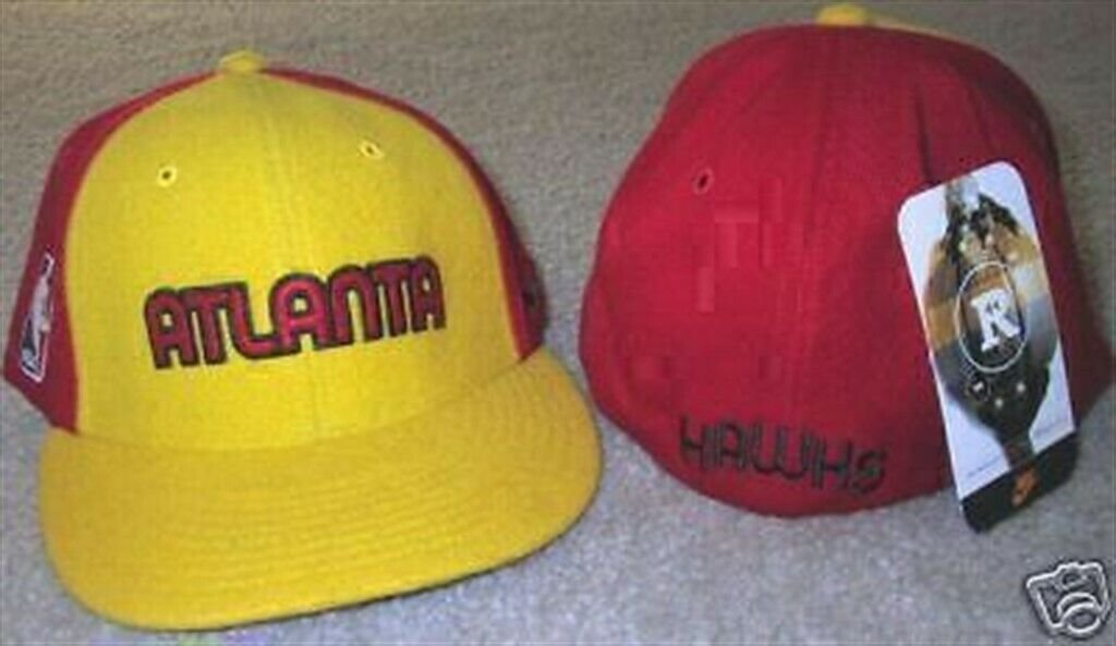 ATLANTA HAWKS ATL THROWBACK PINWHEEL HAT MEDIUM NIKE 7 1/8 1/4 3/8