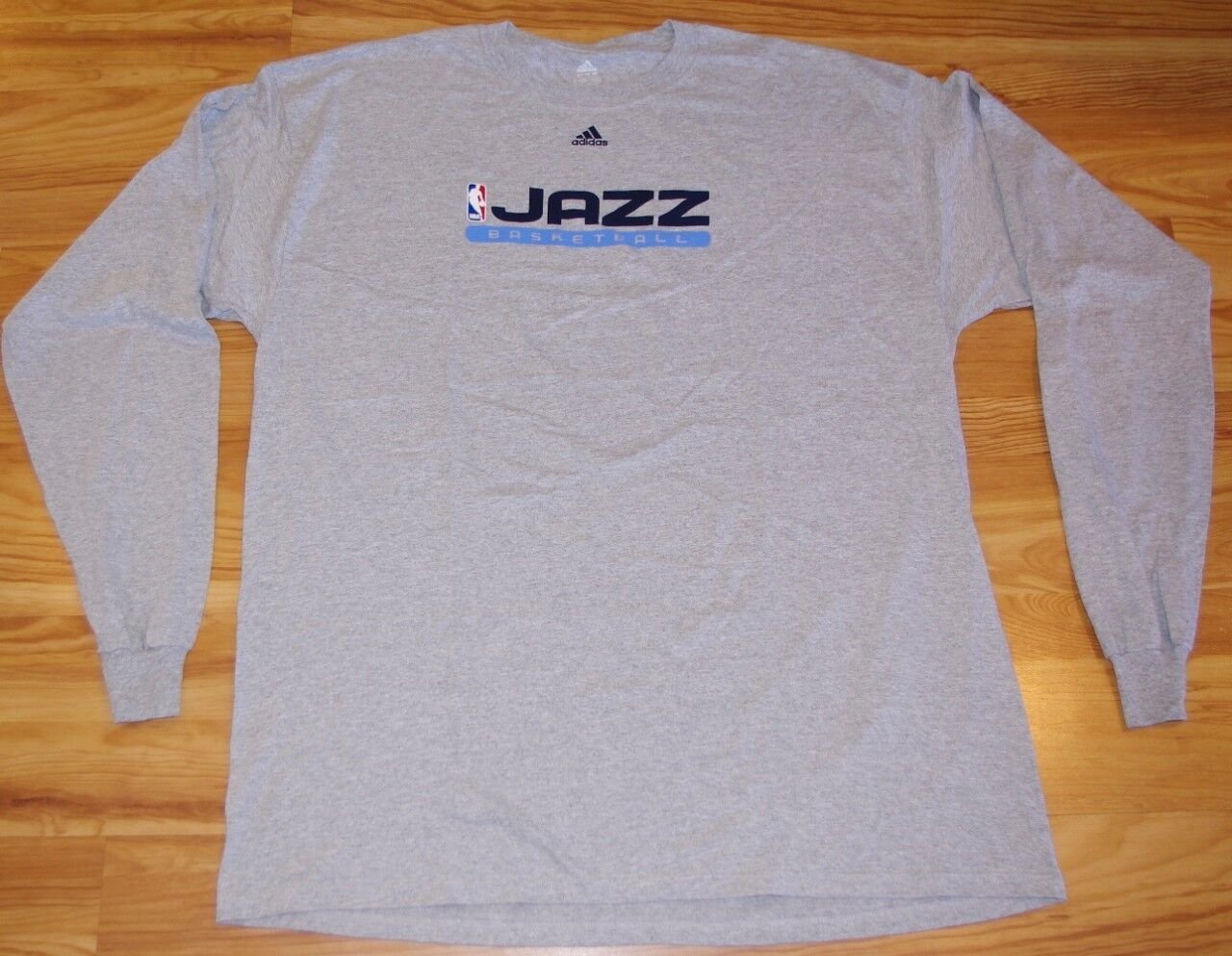 UTAH JAZZ GAME USED TEAM ISSUE 2XLT T SHIRT LONG SLEEVE