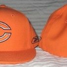 CHICAGO BEARS REEBOK HAT NEW FITTED 7 ON FIELD CAP LID ORANGE