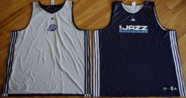 UTAH JAZZ GAME USED WORN THROWBACK WARM UP JERSEY 4XL 4XLT ISSUE TEAM BIG TALL