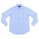 Polo Ralph Lauren Men LONG SLEEVE Oxford Sport Shirt, BLUE CHECKERED S