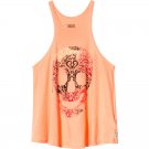 New Vans Girls Womens Side Bright Scuba Tank Cami Top XS ORANGE NWT MUSCLE SHIRT