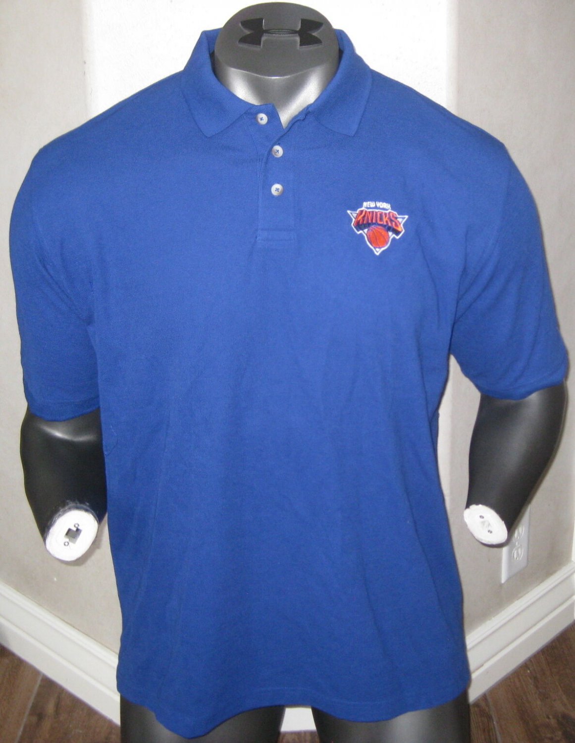 REEBOK PLAY DRY NEW YORK KNICKS COACHES POLO SHIRT XL XLARGE GOLF NEW NWT BLUE