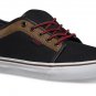 VANS CHUKKA LOW LEATHER BLACK BROWN SZ SIZE MENS 6.5 24.5 CM SHOES WOMENS 8 NEW