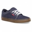 VANS CHUKKA LOW BANDANA NAVY GUM CANVAS SZ MENS 7 25 CM SHOES WOMENS 8.5 NEW nib