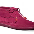 VANS AUTHENTIC MOHIKAN FLEECE RED PLUM SHOES WOMENS SZ 5 SURF SIDERS MOCCASINS