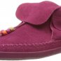 VANS AUTHENTIC MOHIKAN FLEECE RED PLUM SHOES WOMENS SZ 5 SURF SIDERS MOCCASINS