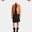 Coach women's SZ 2 Leather icon FASHION moto jacket Brown Butterscotch NWT $995