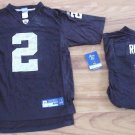 REEBOK OAKLAND RAIDERS RUSSELL JERSEY ON field YOUTH LARGE LRG L BLACK SILVER