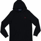 Polo Ralph Lauren Mens Waffle Hooded T-Shirt Long Sleeve BLACK S M XL HOODIE