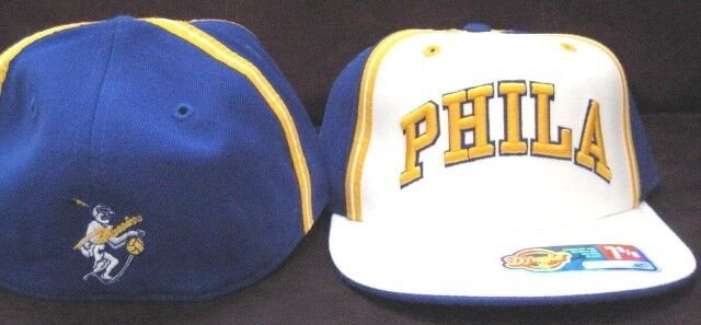 PHILA WARRIORS HAT NEW 7 1/8 CAP D'FUNKD FITTED 76ERS PHILADELPHIA GOLDEN STATE