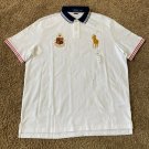 Ralph Lauren Polo Mens Classic Fit Short Sleeve Striped Crest BIG Pony white new