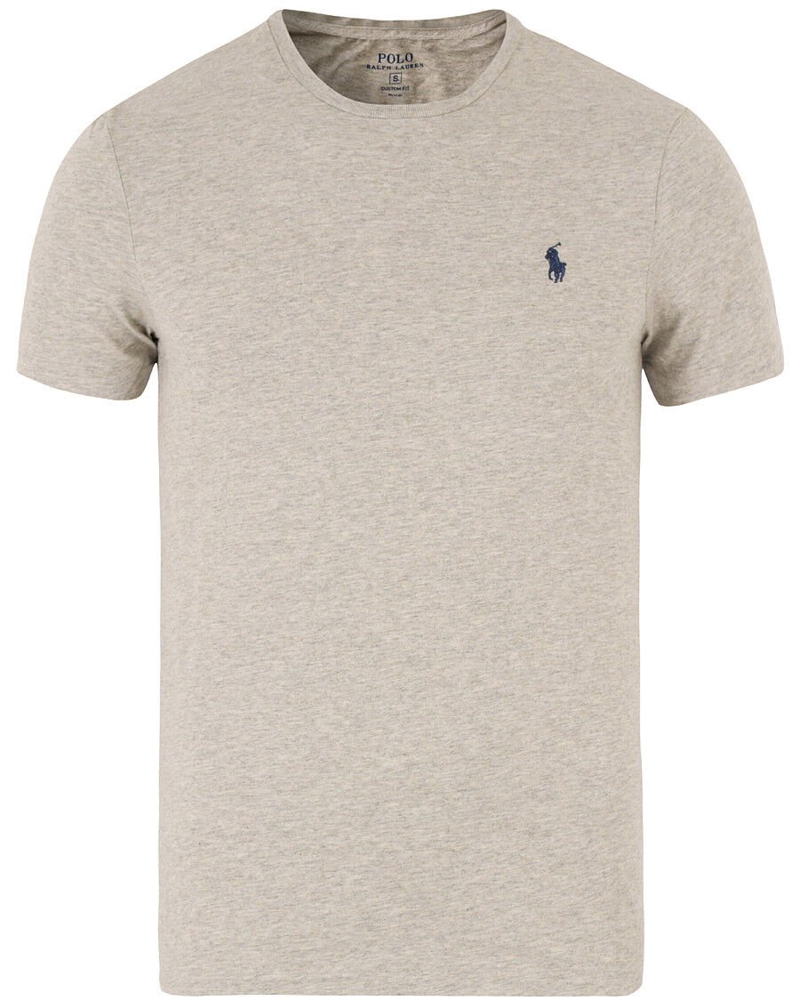 Polo Ralph Lauren Crew Neck Modern Classic-Fit T-Shirt Mens LT Grey Heather S M