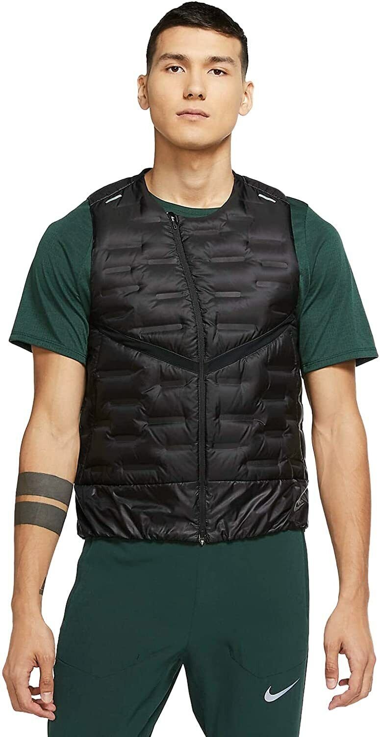 New Nike Aeroloft Water Repel Reflective Running Vest CU7797-010 Size L LARGE