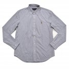 Polo Ralph Lauren Mens Mesh Knit Oxford Grey Large L BUTTON UP FRONT SHIRT NEW