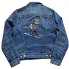 Polo Ralph Lauren Alpine Racing Ski Bear Trucker Denim Jean Jacket Men’s M XL