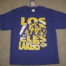 NBA EXCLUSIVE COLLECTION LA LAKERS BASKETBALL T SHIRT YOUTH LARGE L PURPLE GOLD